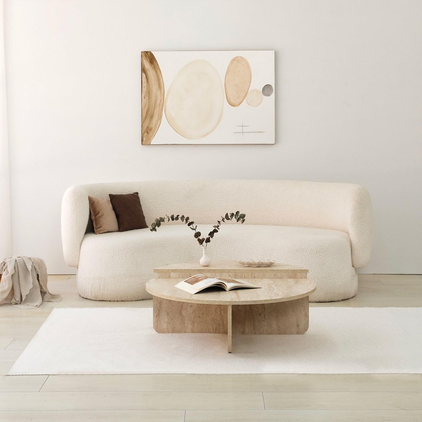 Τραπεζάκι Σαλονιού Travertine 90 εκ GR552NOS2502