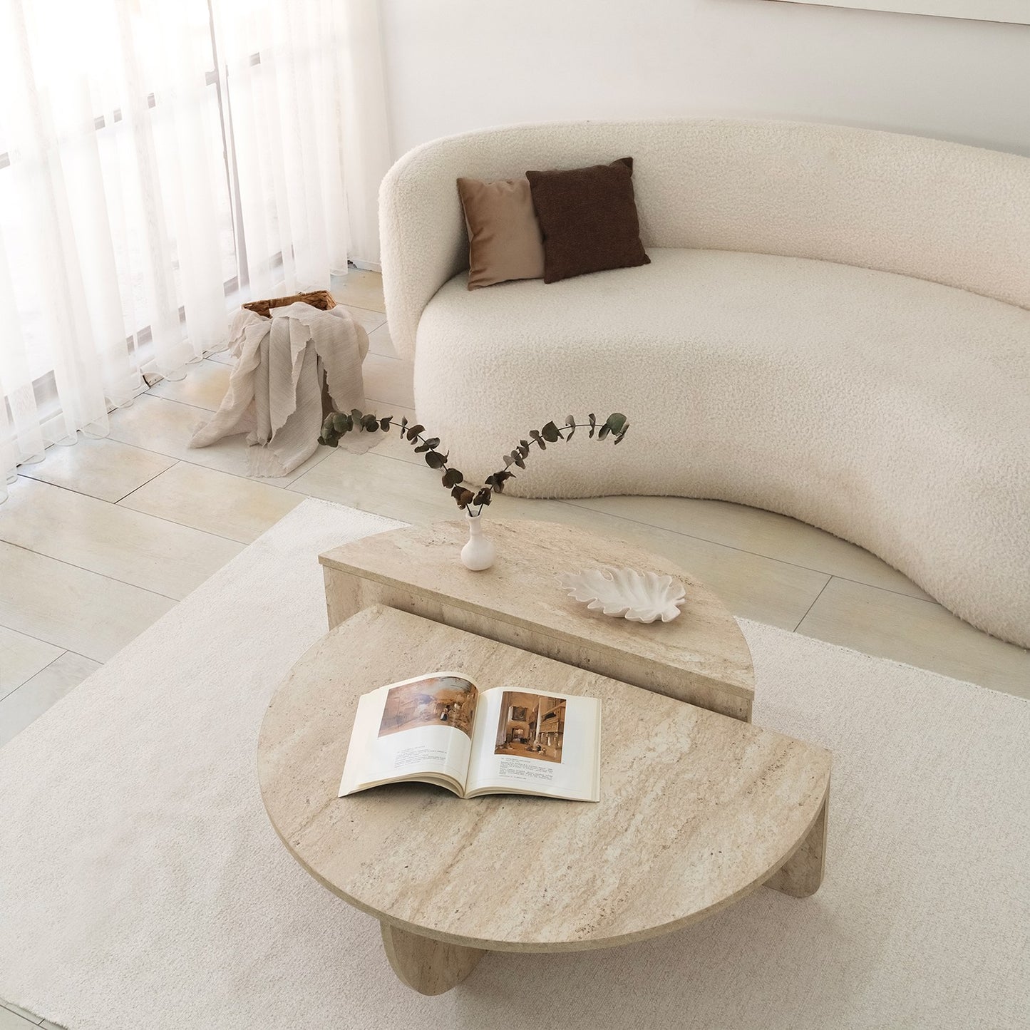 Τραπεζάκι Σαλονιού Travertine 90 εκ GR552NOS2502