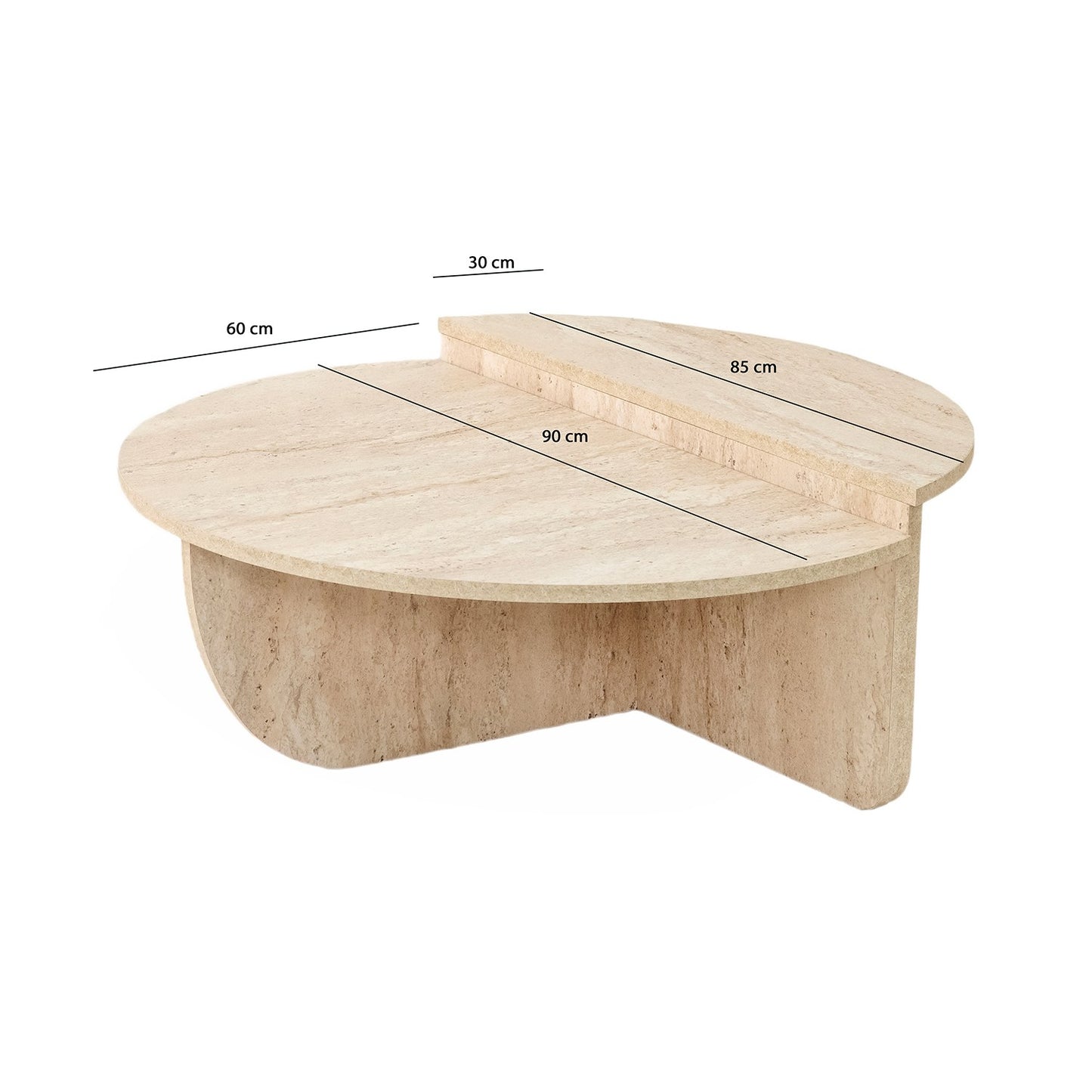 Τραπεζάκι Σαλονιού Travertine 90 εκ GR552NOS2502