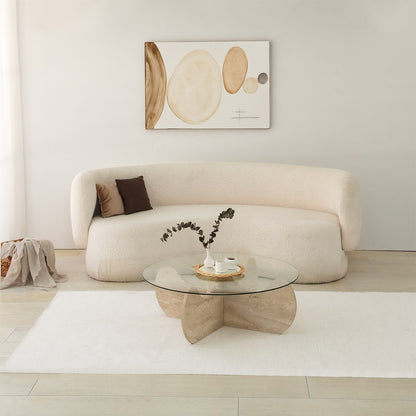 Τραπεζάκι Σαλονιού Travertine 90 εκ GR552NOS2505