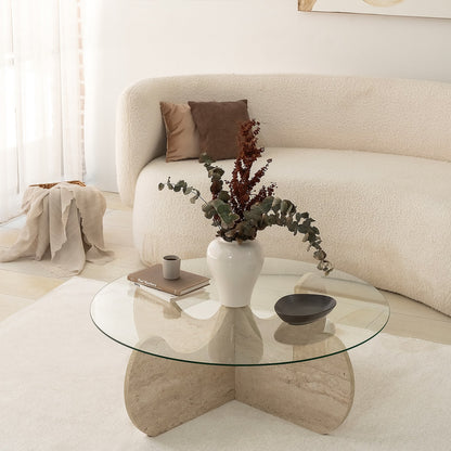 Τραπεζάκι Σαλονιού Travertine 90 εκ GR552NOS2505