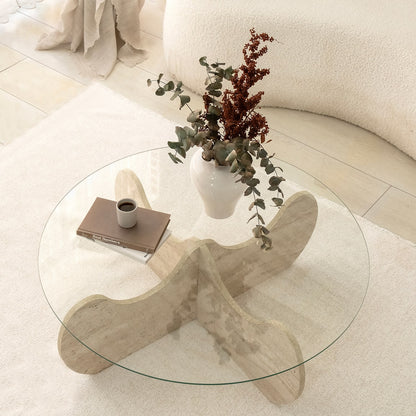 Τραπεζάκι Σαλονιού Travertine 90 εκ GR552NOS2505