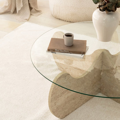 Τραπεζάκι Σαλονιού Travertine 90 εκ GR552NOS2505