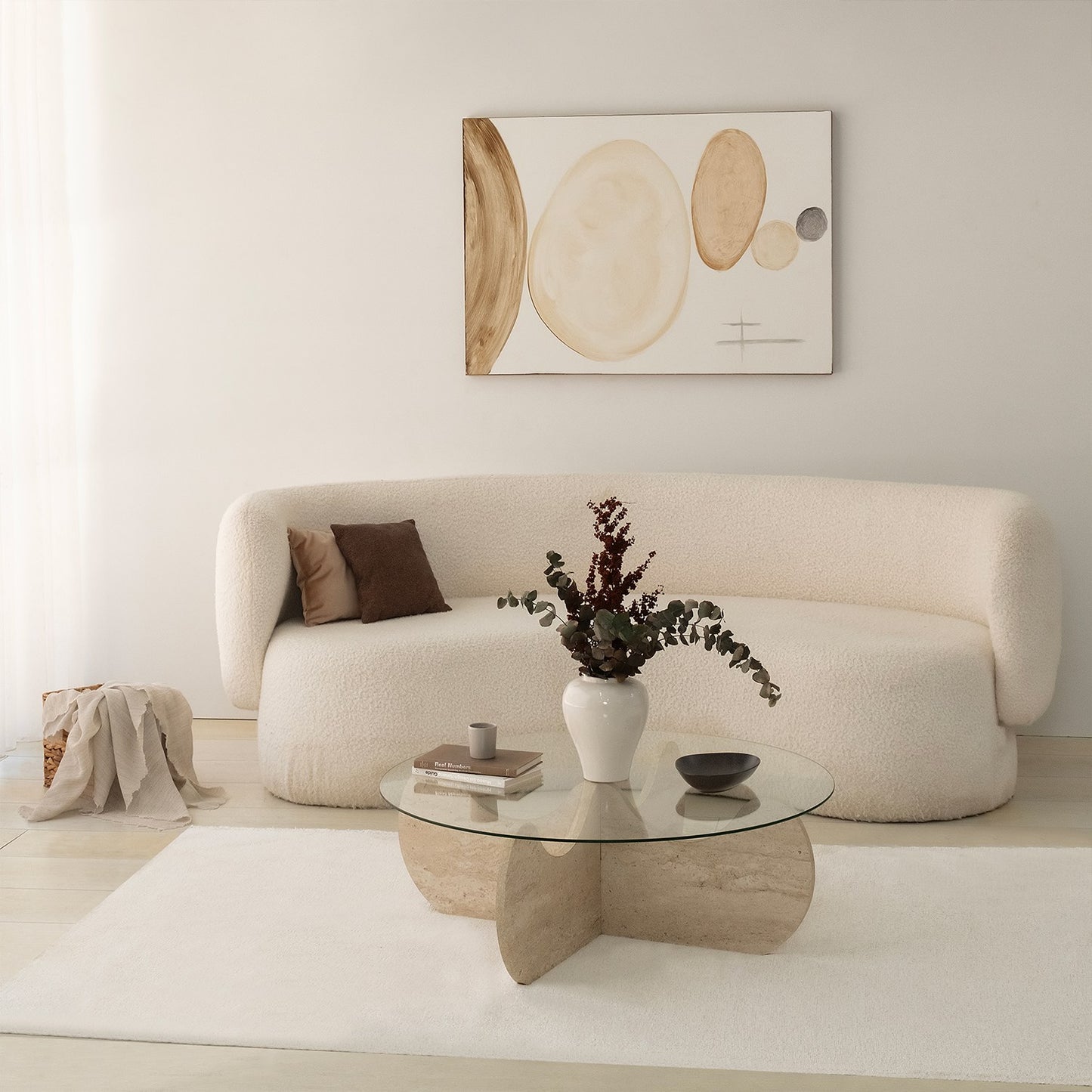 Τραπεζάκι Σαλονιού Travertine 90 εκ GR552NOS2505