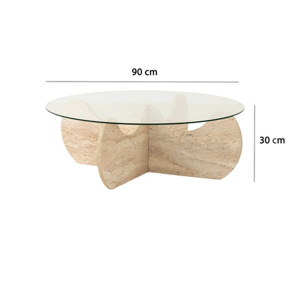 Τραπεζάκι Σαλονιού Travertine 90 εκ GR552NOS2505