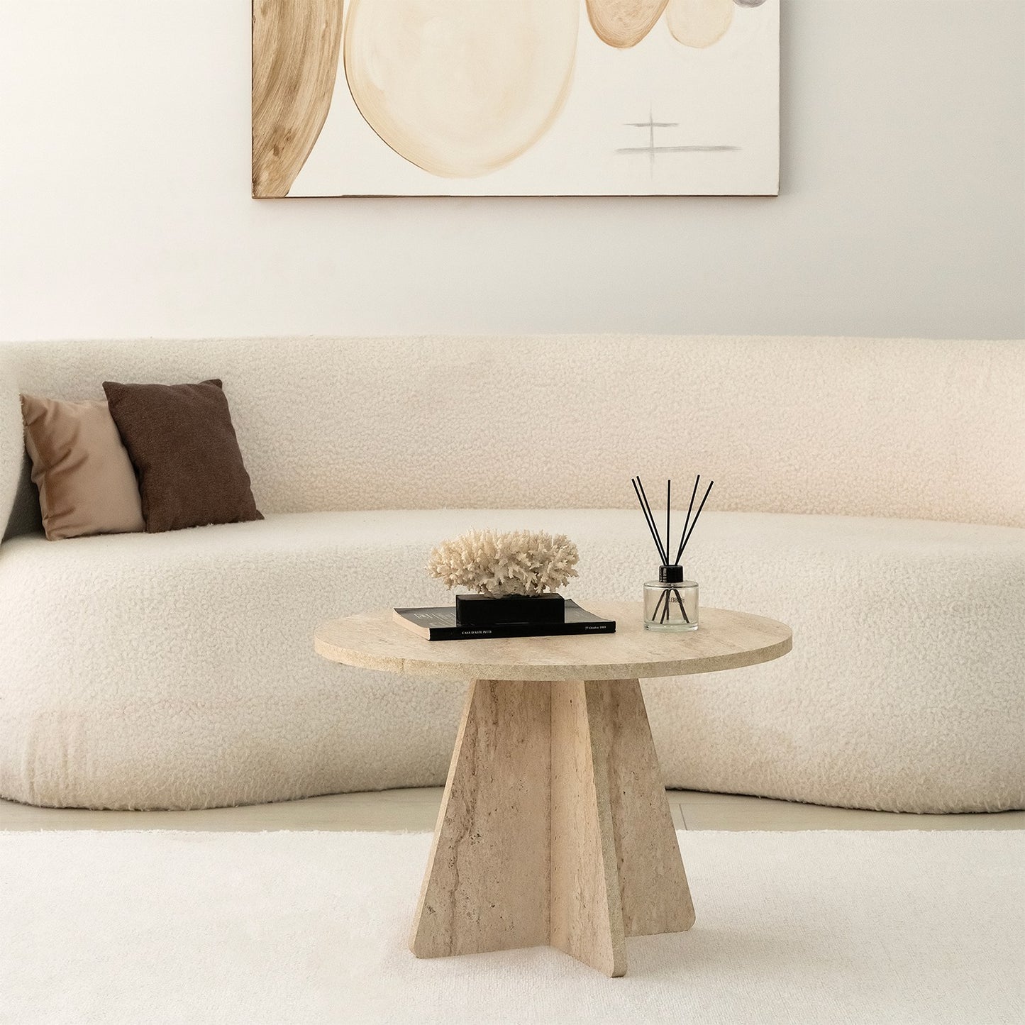 Τραπεζάκι Σαλονιού Travertine 60 εκ GR552NOS2506