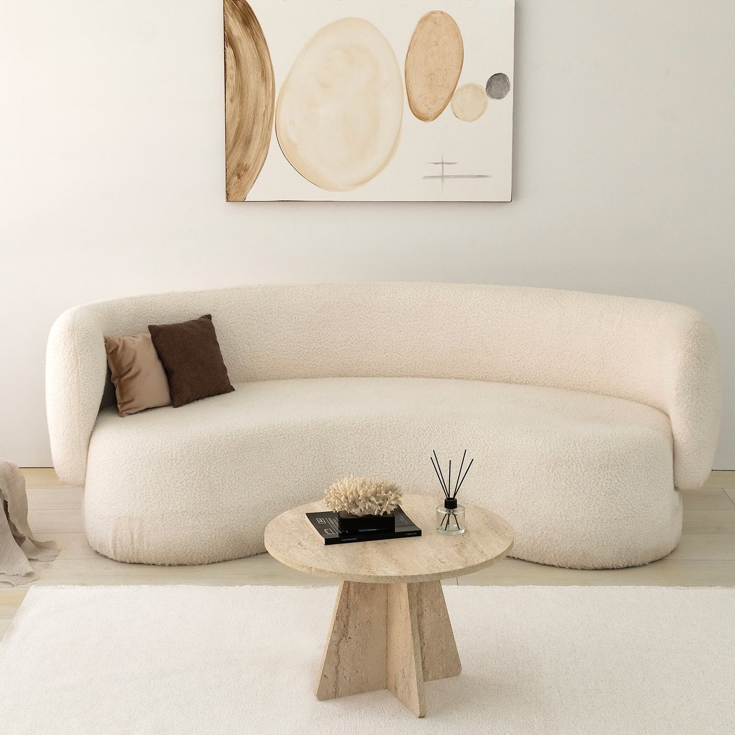 Τραπεζάκι Σαλονιού Travertine 60 εκ GR552NOS2506