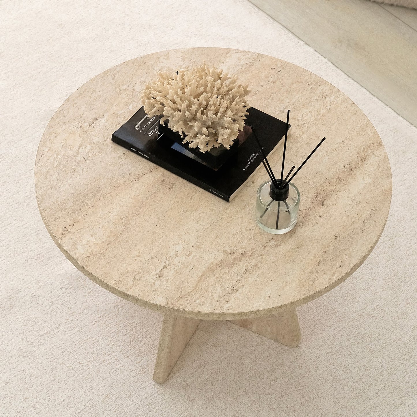 Τραπεζάκι Σαλονιού Travertine 60 εκ GR552NOS2506