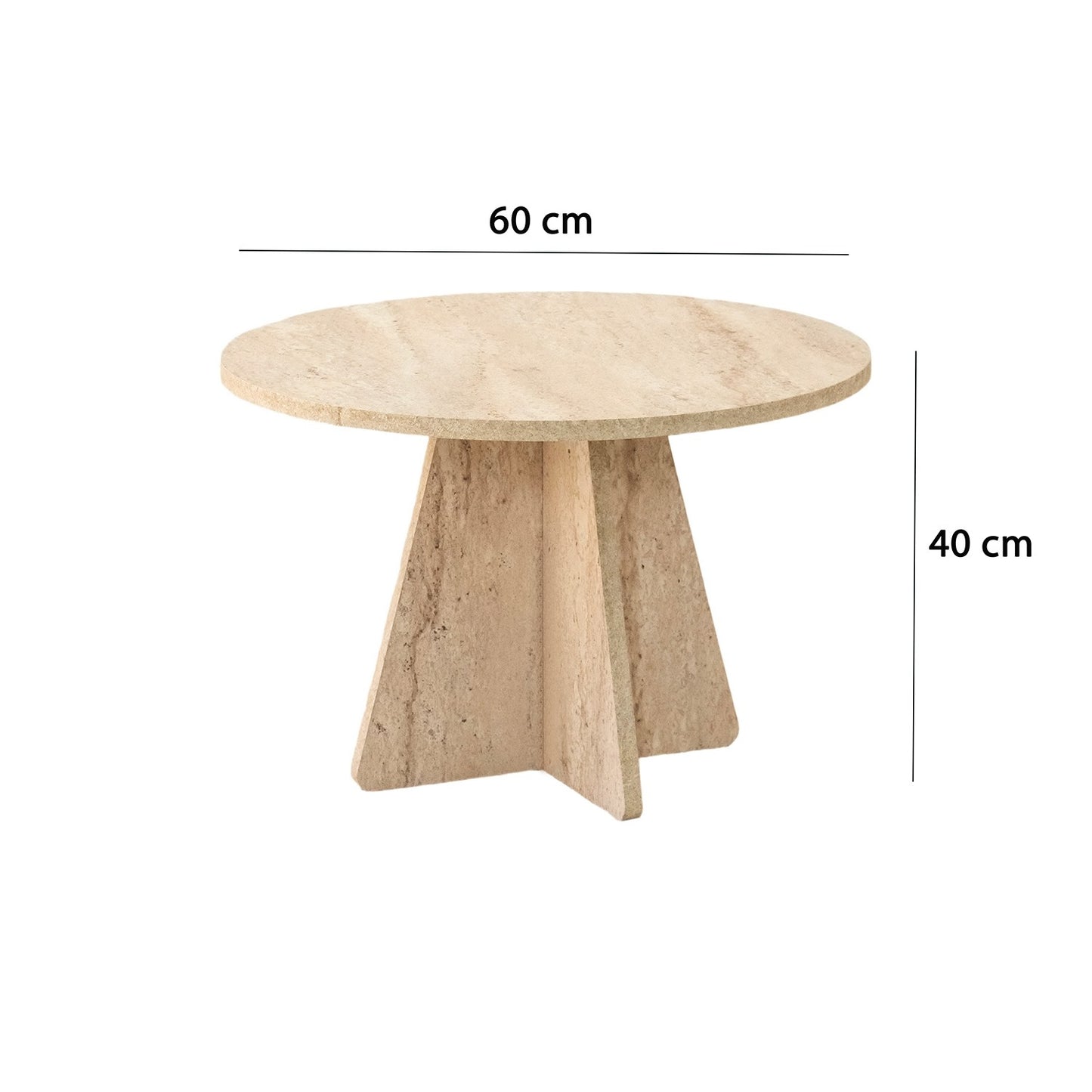 Τραπεζάκι Σαλονιού Travertine 60 εκ GR552NOS2506