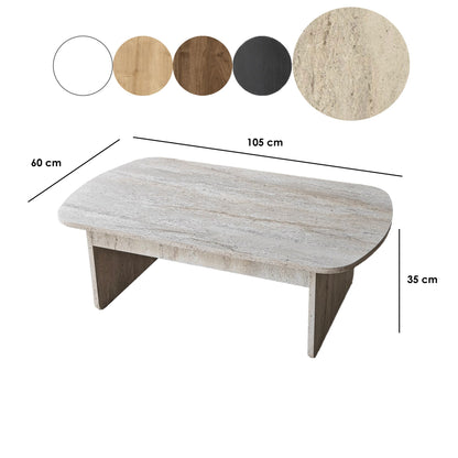 Τραπεζάκι Σαλονιού Travertine 105 x 60 x 35 εκ GR552NOS2551
