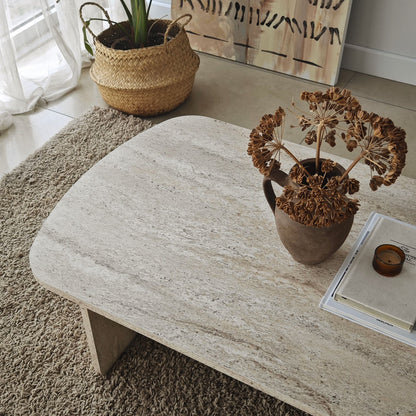 Τραπεζάκι Σαλονιού Travertine 105 x 60 x 35 εκ GR552NOS2551