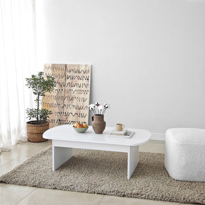 Τραπεζάκι Σαλονιού Λευκό 105 x 60 x 35 εκ GR552NOS2554
