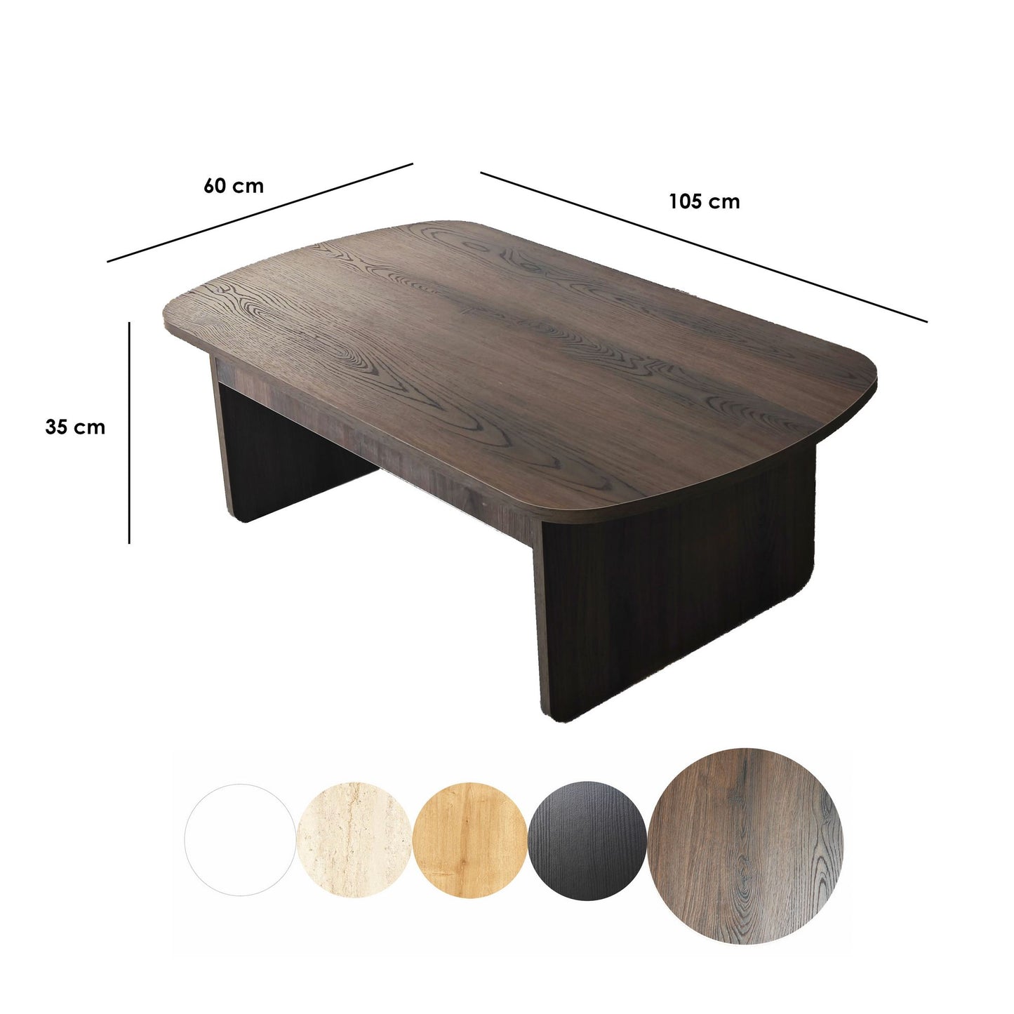Τραπεζάκι Σαλονιού Καρυδί 105 x 60 x 35 εκ GR552NOS2555