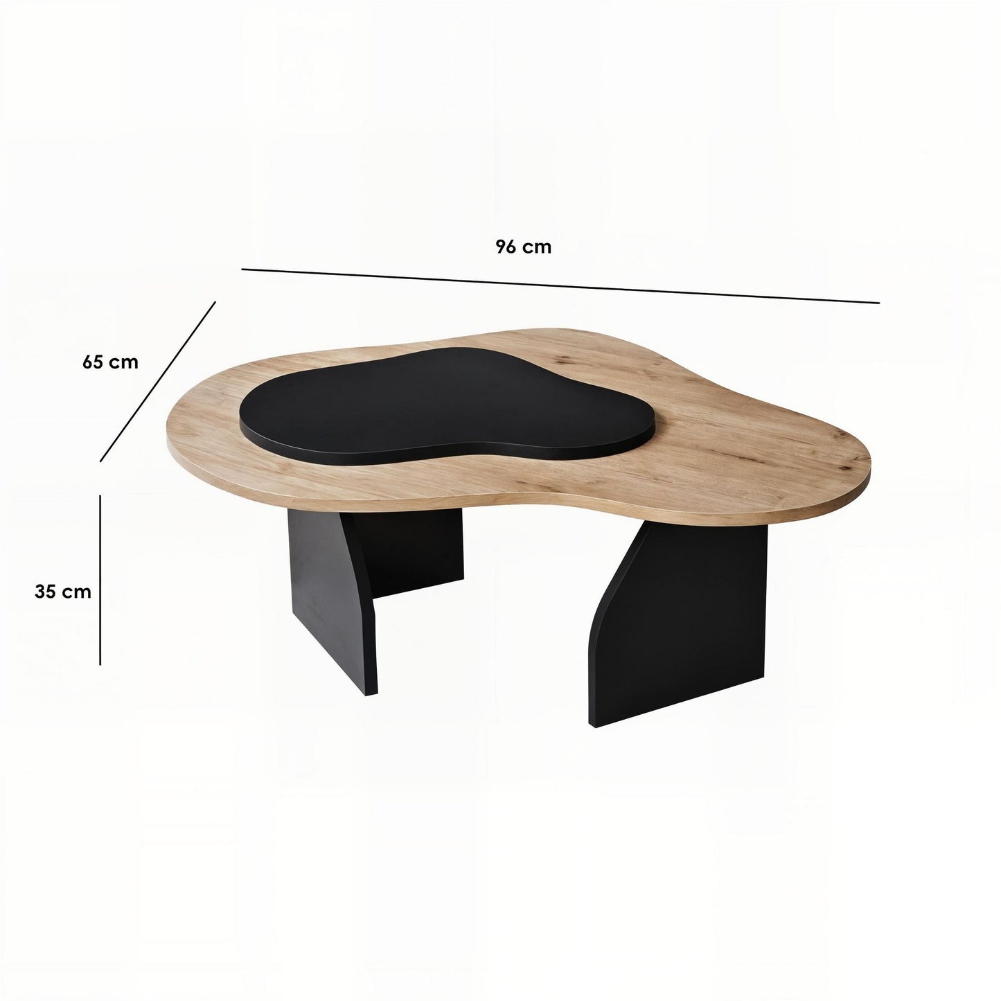 Τραπεζάκι Σαλονιού Δρυς Sapphire - Μαύρο 105 x 65 x 35 εκ GR552NOS2560