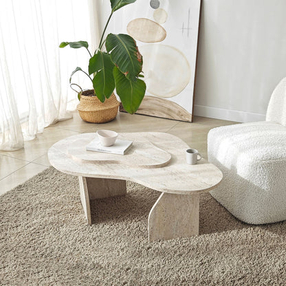 Τραπεζάκι Σαλονιού Travertine 105 x 65 x 35 εκ GR552NOS2563