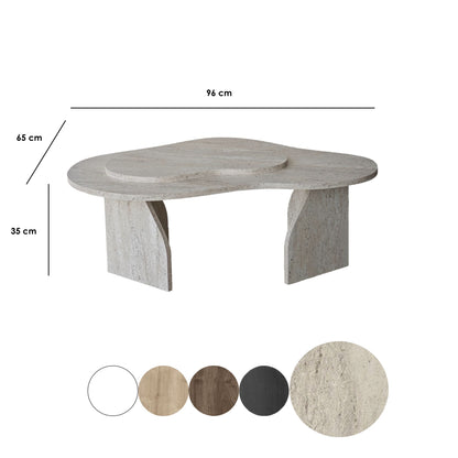 Τραπεζάκι Σαλονιού Travertine 105 x 65 x 35 εκ GR552NOS2563