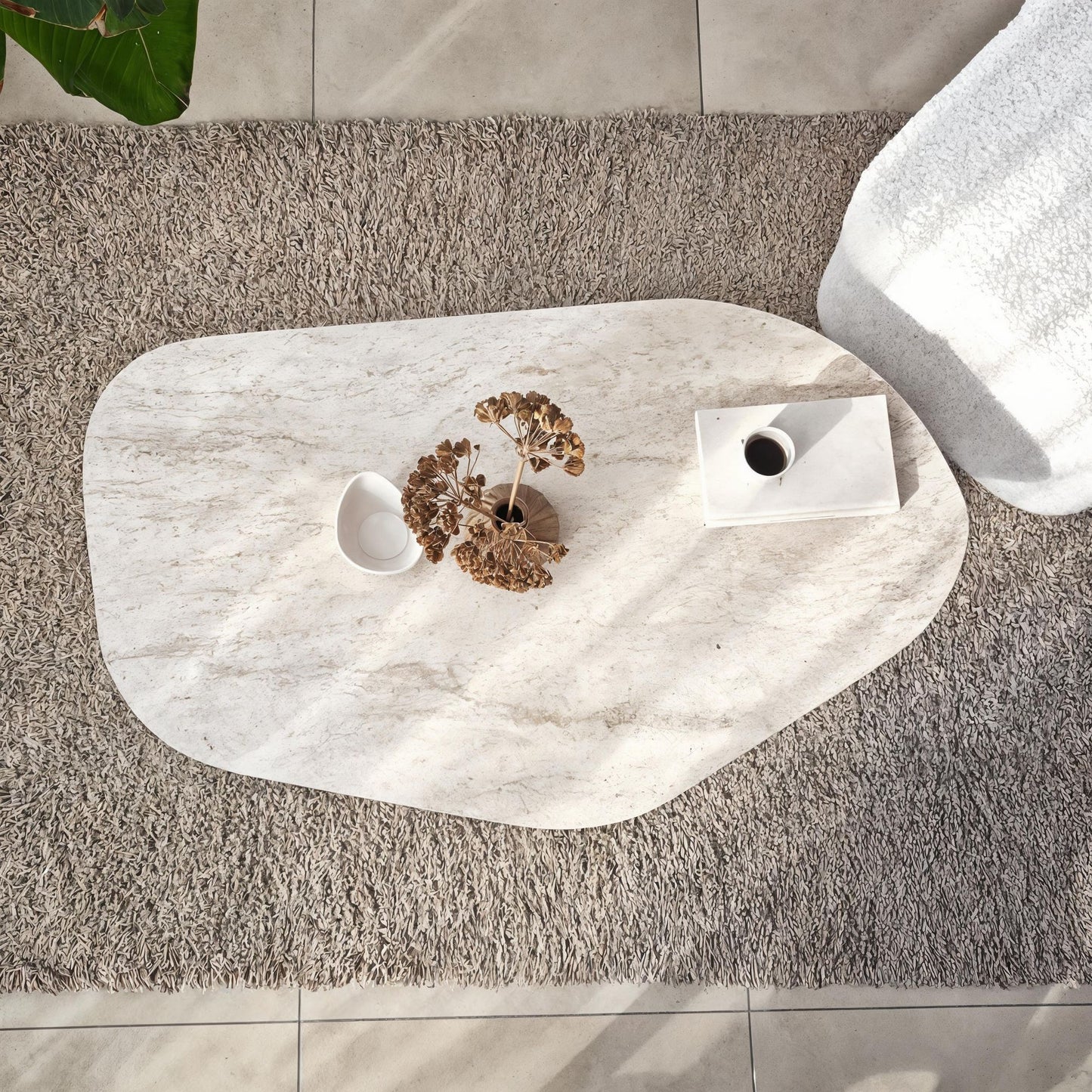 Τραπεζάκι Σαλονιού Travertine 100 x 60 x 35 εκ GR552NOS2572