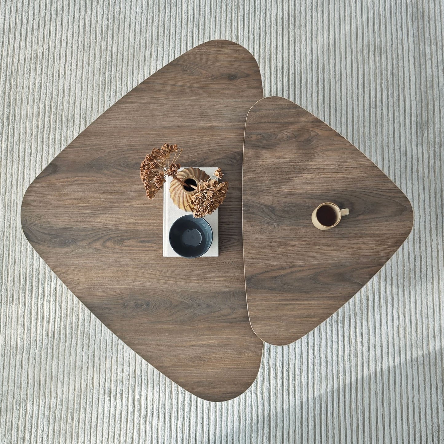 Τραπεζάκι Σαλονιού Set Καρυδί 90 x 60 x 35 εκ GR552NOS2573