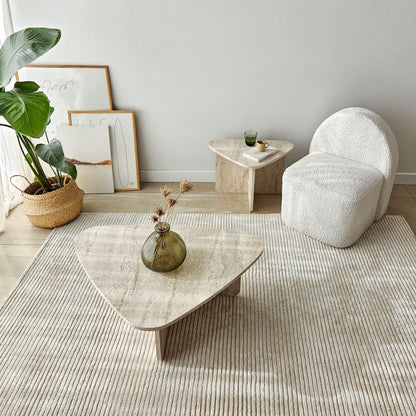 Τραπεζάκι Σαλονιού Set Travertine 90 x 60 x 35 εκ GR552NOS2575