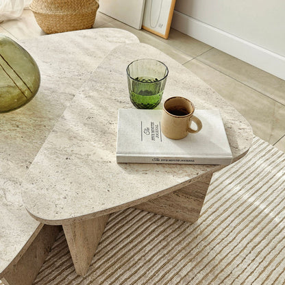Τραπεζάκι Σαλονιού Set Travertine 90 x 60 x 35 εκ GR552NOS2575
