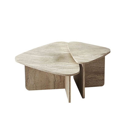 Τραπεζάκι Σαλονιού Set Travertine 90 x 60 x 35 εκ GR552NOS2575