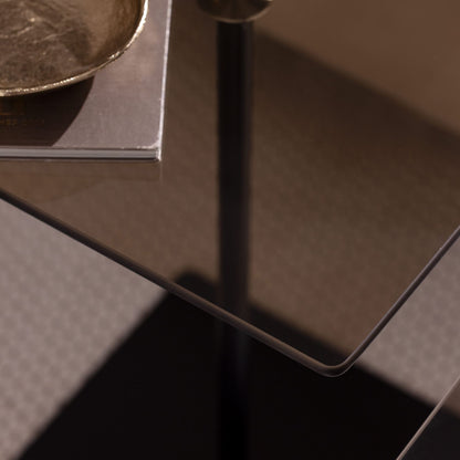 Τραπεζάκι Σαλονιού Set Μαύρο - Μπρονζέ 40 x 40 x 45 εκ GR552NOS2578