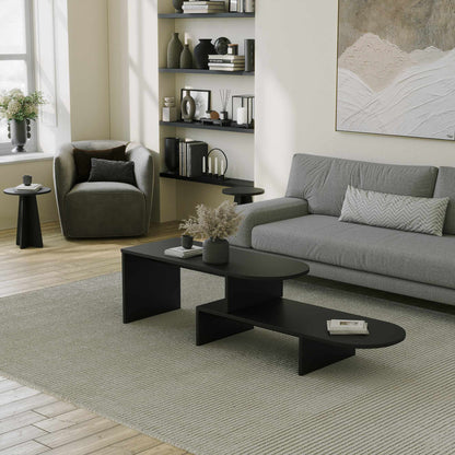 Τραπεζάκι Σαλονιού Set Μαύρο 100 x 40 x 40 εκ GR552NOS2594