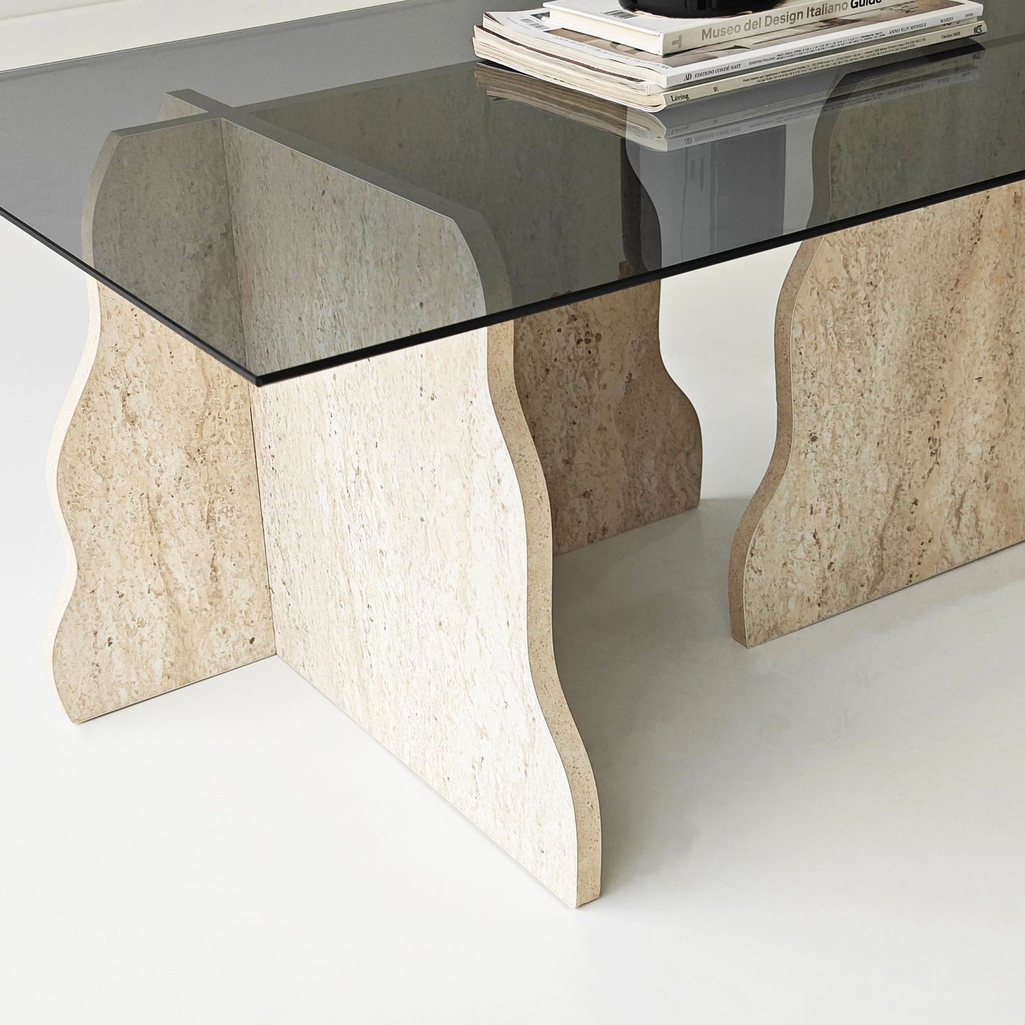 Τραπεζάκι Σαλονιού Travertine - Καπνιστό 105 x 65 x 40 εκ GR552NOS2597