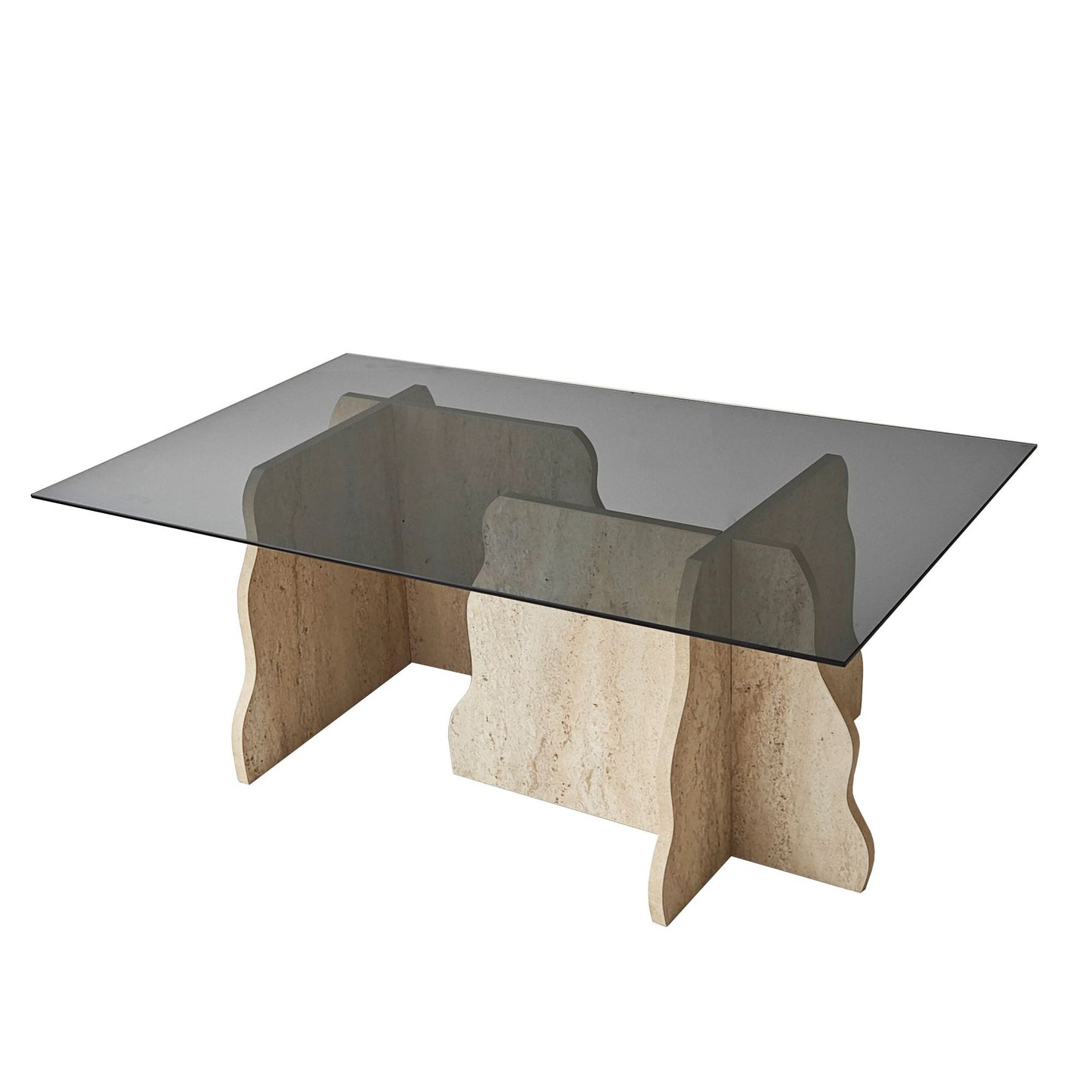 Τραπεζάκι Σαλονιού Travertine - Καπνιστό 105 x 65 x 40 εκ GR552NOS2597