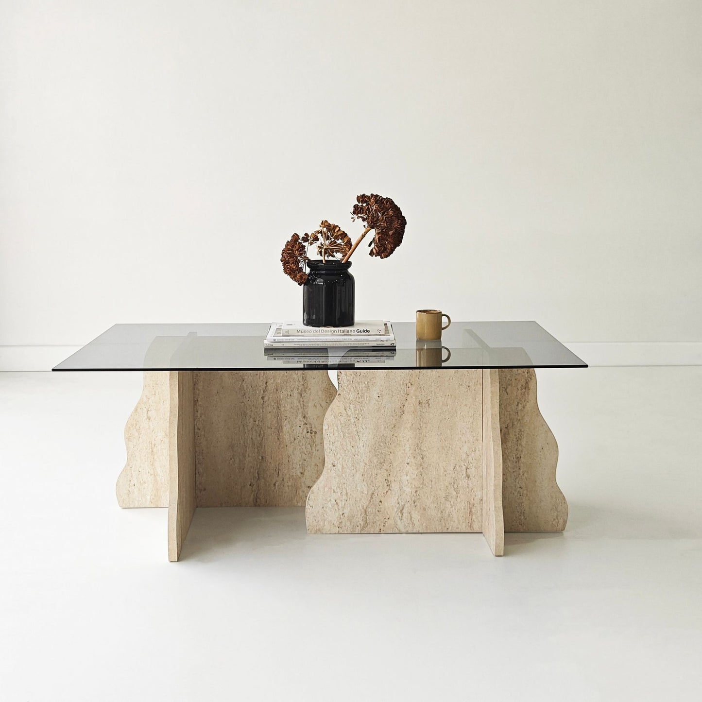 Τραπεζάκι Σαλονιού Travertine - Καπνιστό 105 x 65 x 40 εκ GR552NOS2597