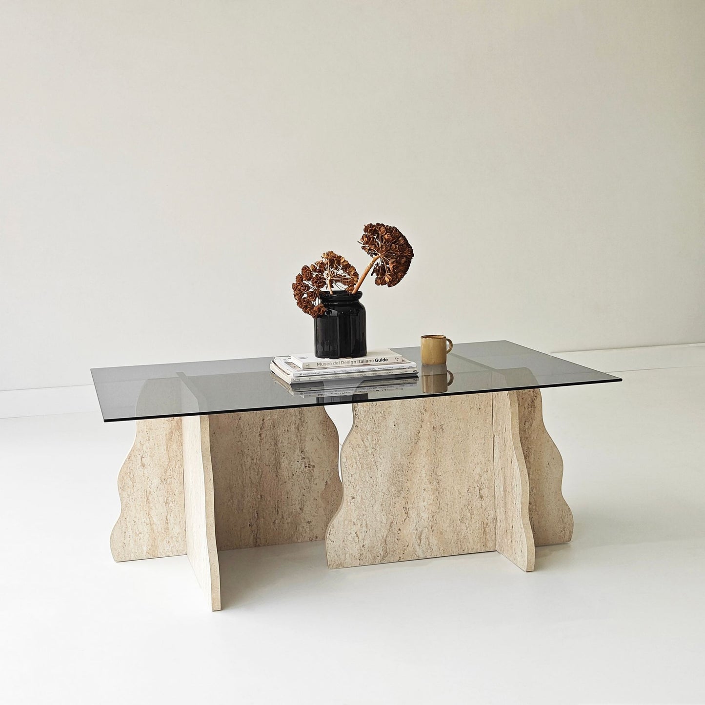 Τραπεζάκι Σαλονιού Travertine - Καπνιστό 105 x 65 x 40 εκ GR552NOS2597