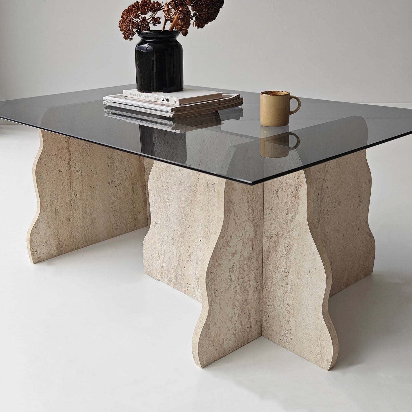 Τραπεζάκι Σαλονιού Travertine - Καπνιστό 105 x 65 x 40 εκ GR552NOS2597