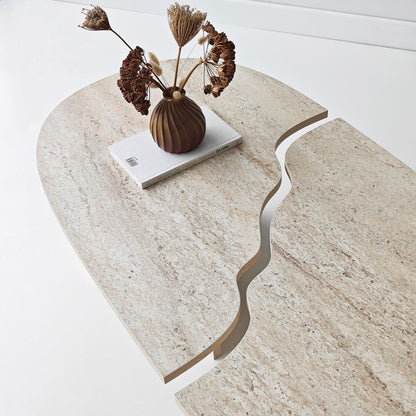 Τραπεζάκι Σαλονιού Travertine 120 x 60 x 38 εκ GR552NOS2598