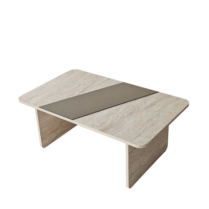 Τραπεζάκι Σαλονιού Μπρονζέ - Travertine 120 x 60 x 38 εκ GR552NOS2600