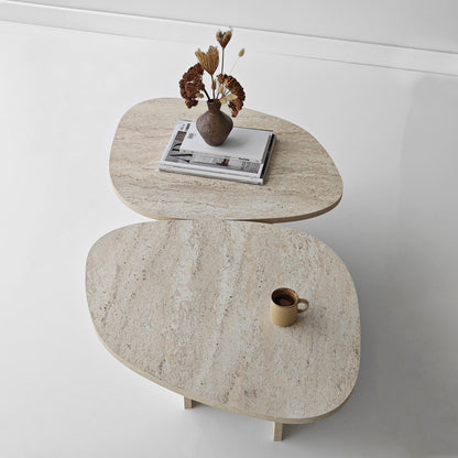 Τραπεζάκι Σαλονιού Travertine 125 x 60 x 38 εκ GR552NOS2601