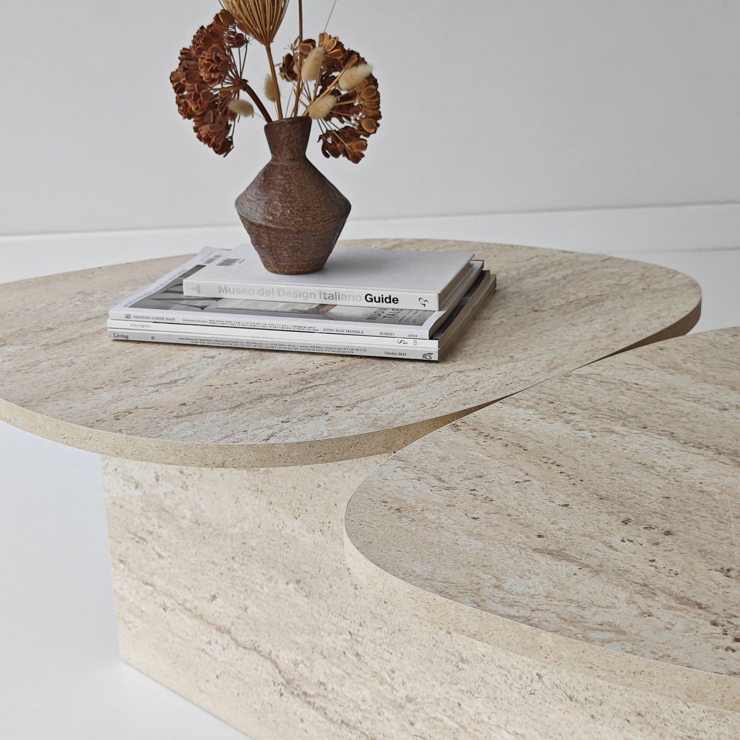 Τραπεζάκι Σαλονιού Travertine 125 x 60 x 38 εκ GR552NOS2601
