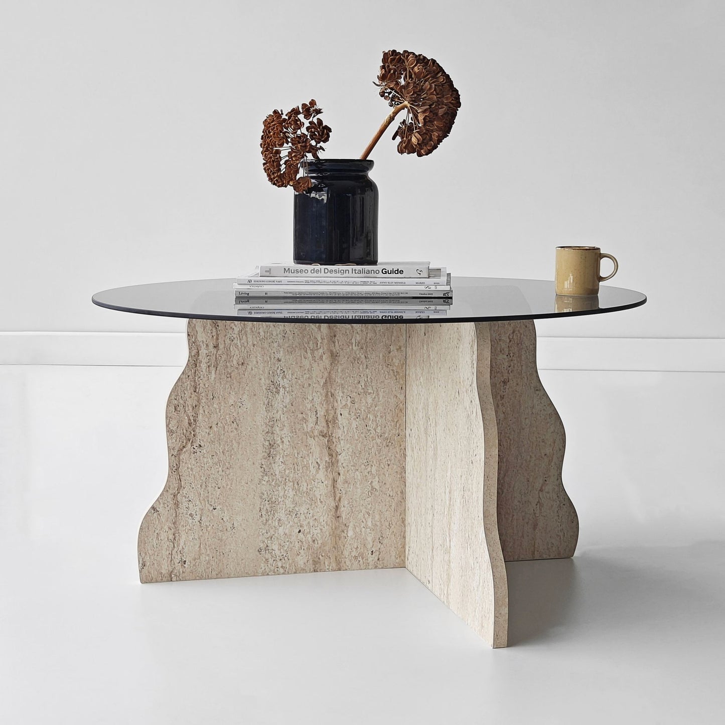 Τραπεζάκι Σαλονιού Travertine - Καπνιστό 75 x 75 x 40 εκ GR552NOS2602