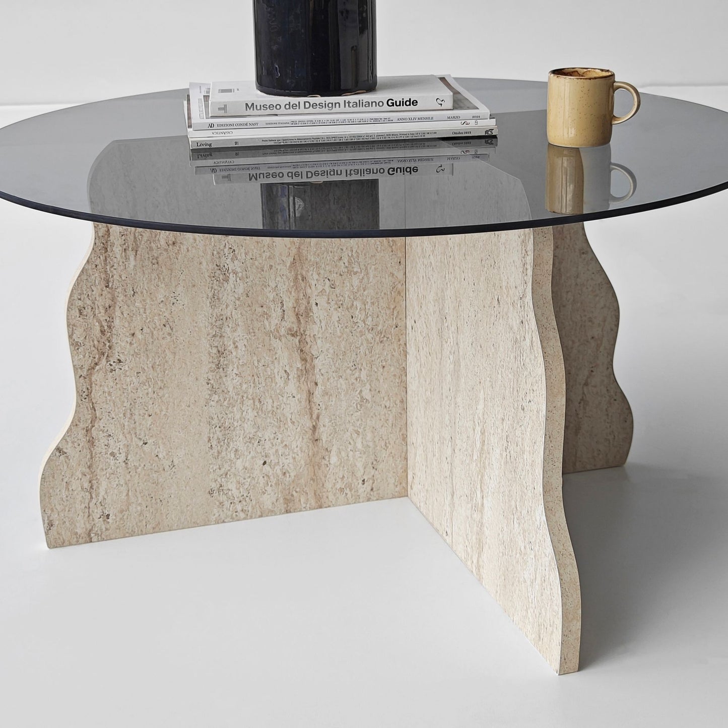 Τραπεζάκι Σαλονιού Travertine - Καπνιστό 75 x 75 x 40 εκ GR552NOS2602