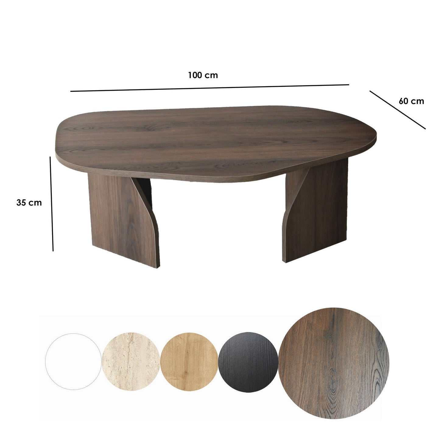 Τραπεζάκι Σαλονιού Καρυδί 100 x 60 x 35 εκ GR552NOS2604