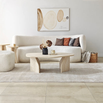 Τραπεζάκι Σαλονιού Travertine - Καπνιστό 100 x 60 x 35 εκ GR552NOS2607
