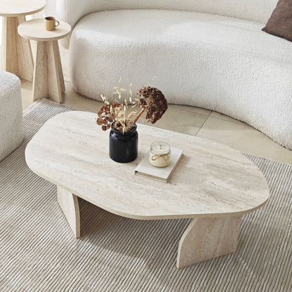 Τραπεζάκι Σαλονιού Travertine - Καπνιστό 100 x 60 x 35 εκ GR552NOS2607