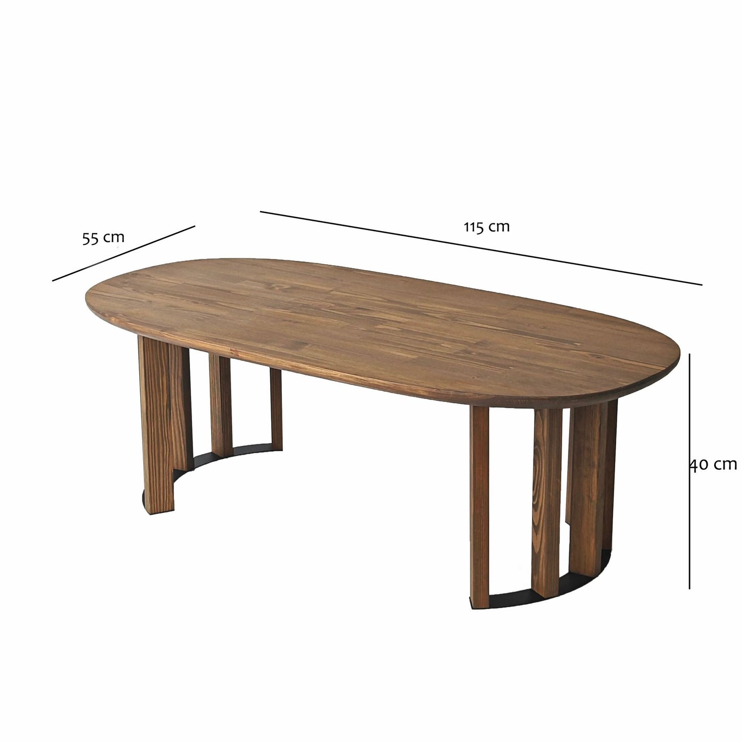 Τραπεζάκι Σαλονιού Ανθρακί 120 x 60 x 40 εκ GR552NOS2609