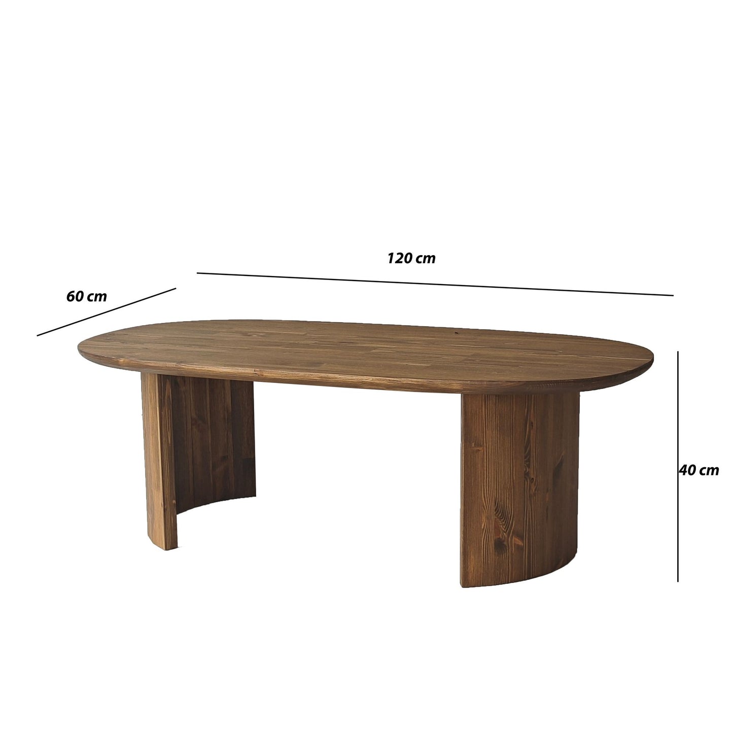 Τραπεζάκι Σαλονιού Καρυδί 120 x 60 x 40 εκ GR552NOS2610