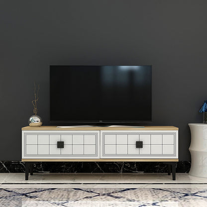 Έπιπλο Τηλεόρασης TV Βάση Σύνθεση Sapphire Δρυς Λευκό | 555CHM1103