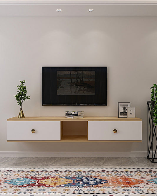 Έπιπλο Τηλεόρασης TV Βάση Σύνθεση Sapphire Δρυς Λευκό | 555CHM1106