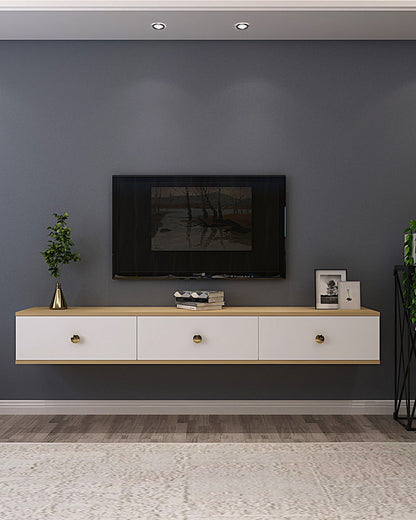 Έπιπλο Τηλεόρασης TV Βάση Σύνθεση Sapphire Δρυς Λευκό | 555CHM1109