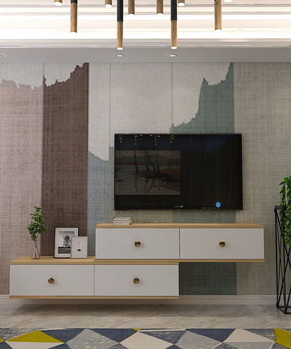 Έπιπλο Τηλεόρασης TV Βάση Σύνθεση Sapphire Δρυς Λευκό | 555CHM1112