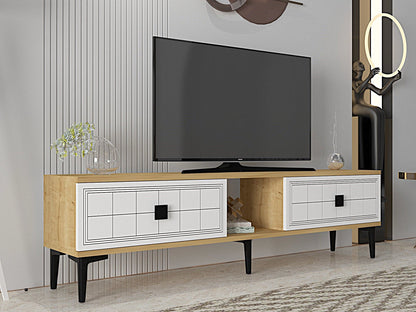 Έπιπλο Τηλεόρασης TV Βάση Σύνθεση Sapphire Δρυς Λευκό | 555CHM1115