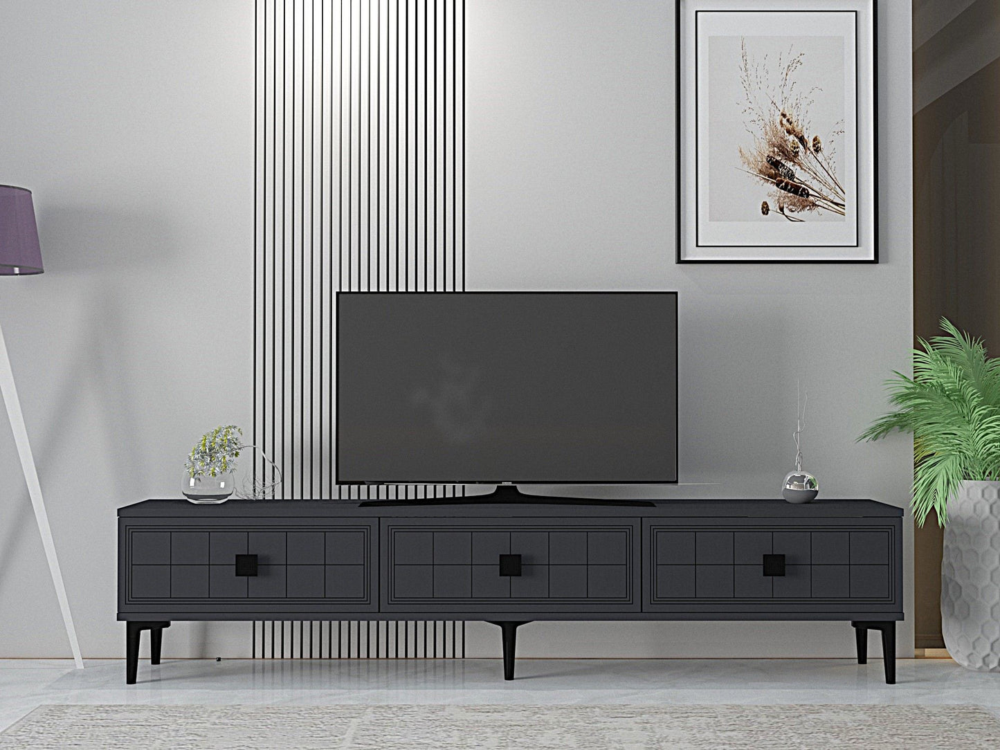 Έπιπλο Τηλεόρασης TV Βάση Σύνθεση Ανθρακί | 555CHM1116