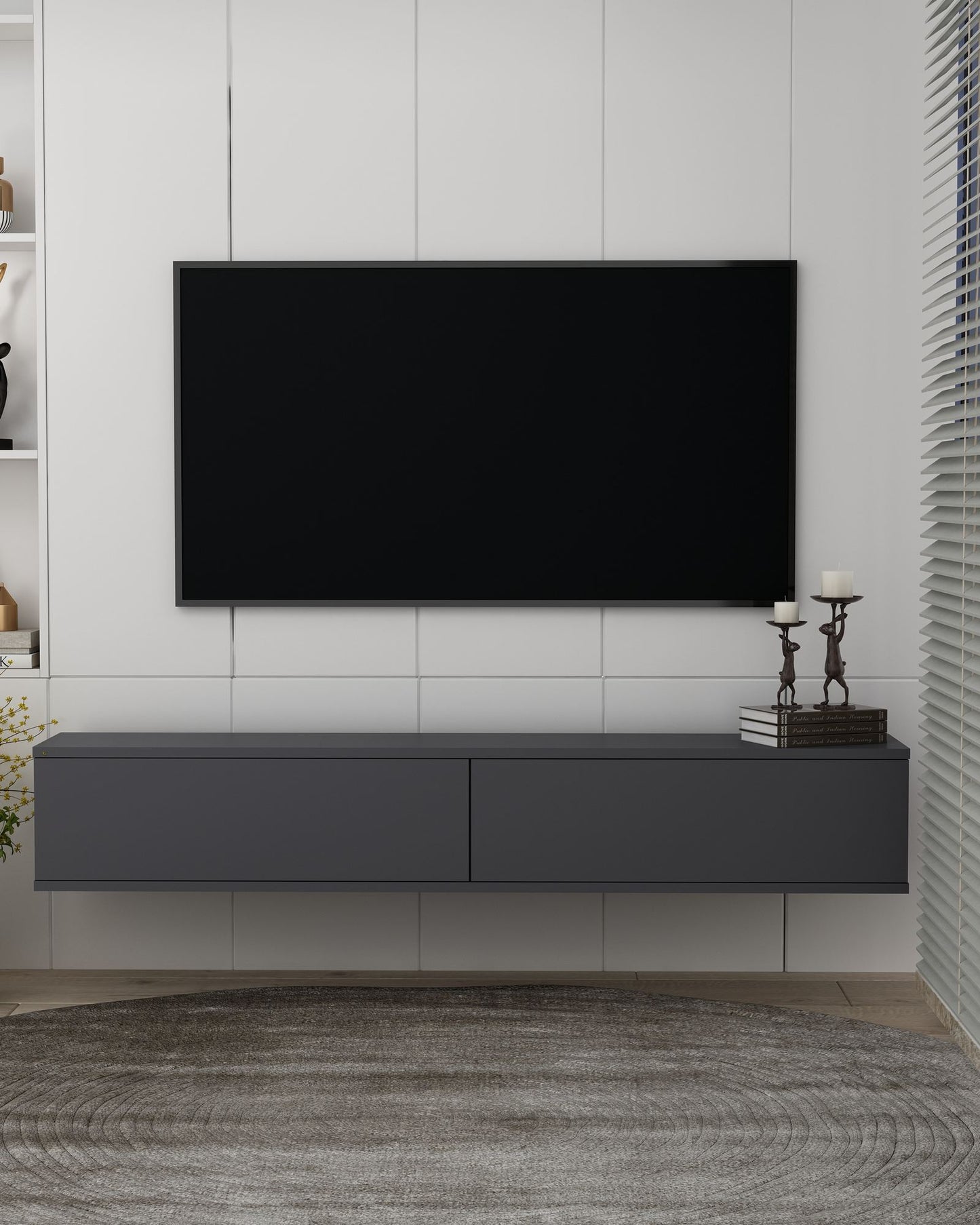 Έπιπλο Τηλεόρασης TV Βάση Σύνθεση Ανθρακί | 555CHM1122